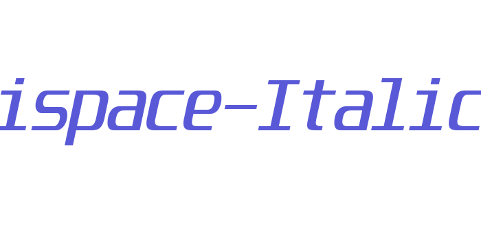 Unispace-Italic Font Download