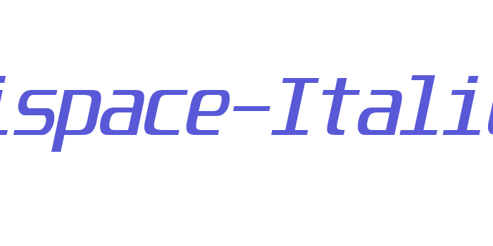 Unispace-Italic Font