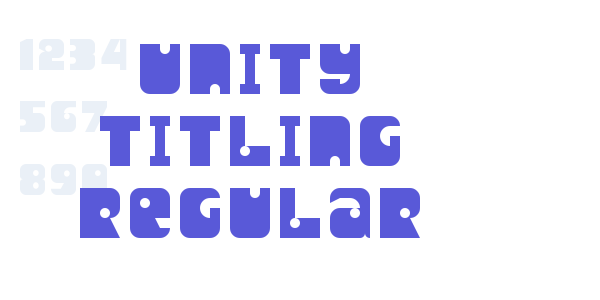 Unity Titling Regular font free