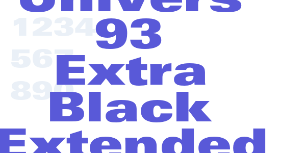 Univers 93 Extra Black Extended font free