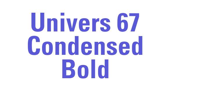 Univers 67 Condensed Bold Font Download