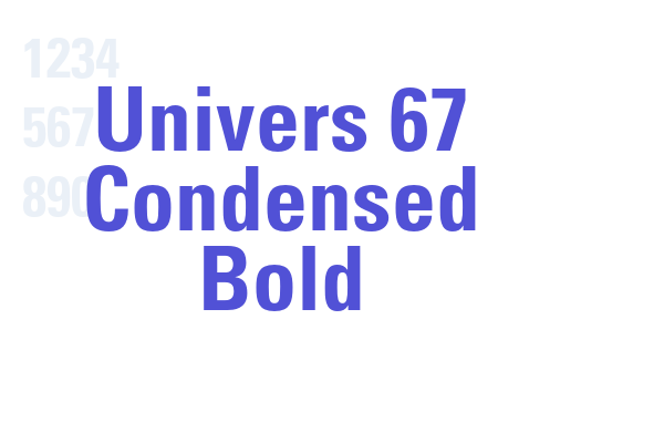 Univers 67 Condensed Bold