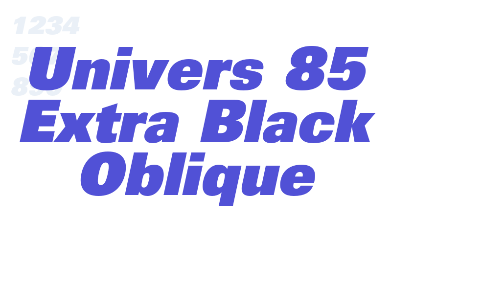 Univers 85 Extra Black Oblique-font-download