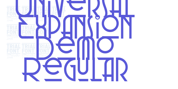 Universal Expansion Demo Regular font free