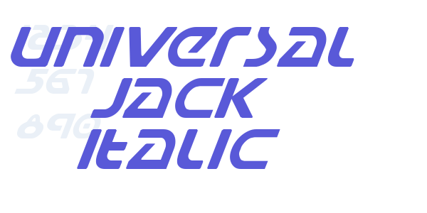 Universal Jack Italic font