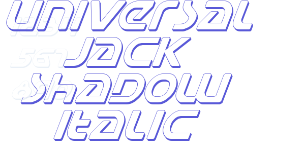 Universal Jack Shadow Italic font