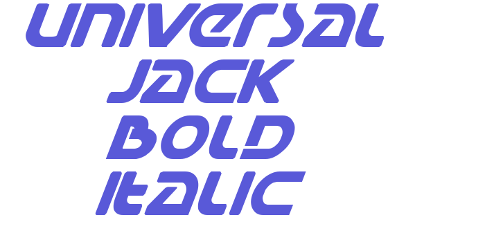 Universal Jack Bold Italic Font Download