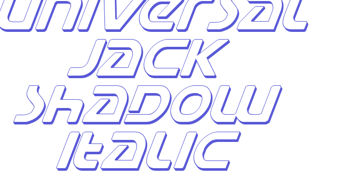 Universal Jack Shadow Italic Font