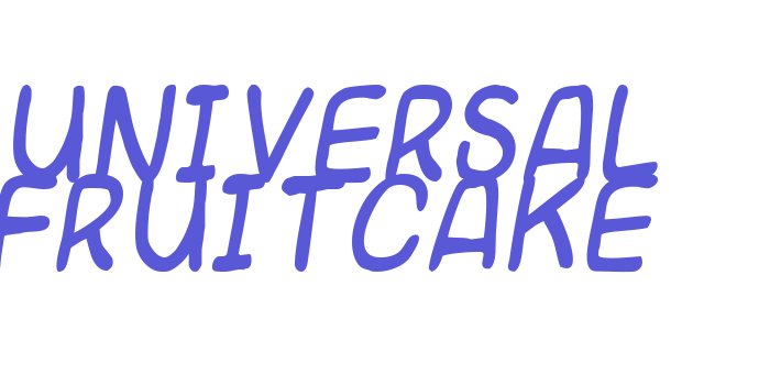 Universal fruitcake Font Download