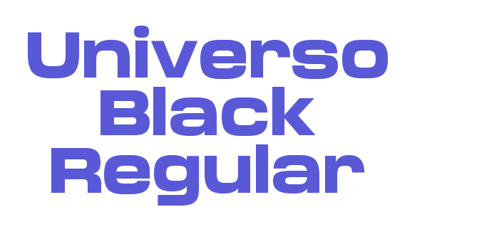 Universo Black Regular Font Download