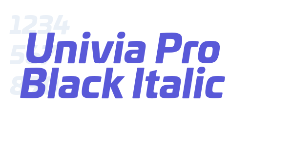 Univia Pro Black Italic font free