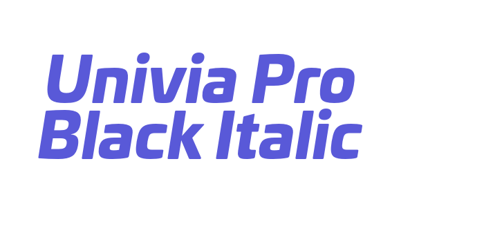 Univia Pro Black Italic Font Download