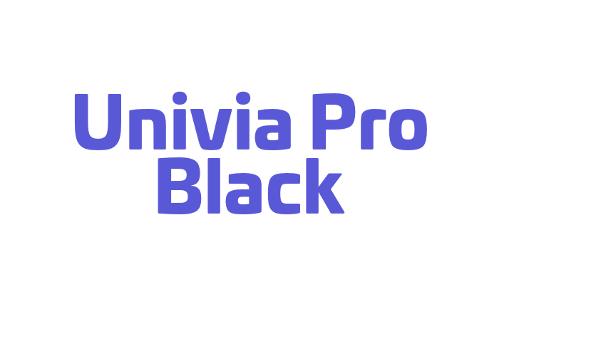 Univia Pro Black Font Download