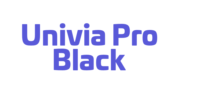 Univia Pro Black Font Download