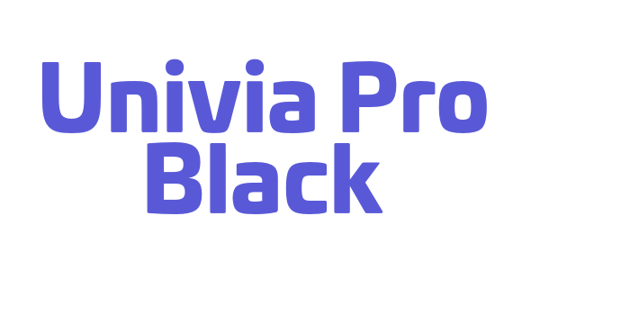 Univia Pro Black Font