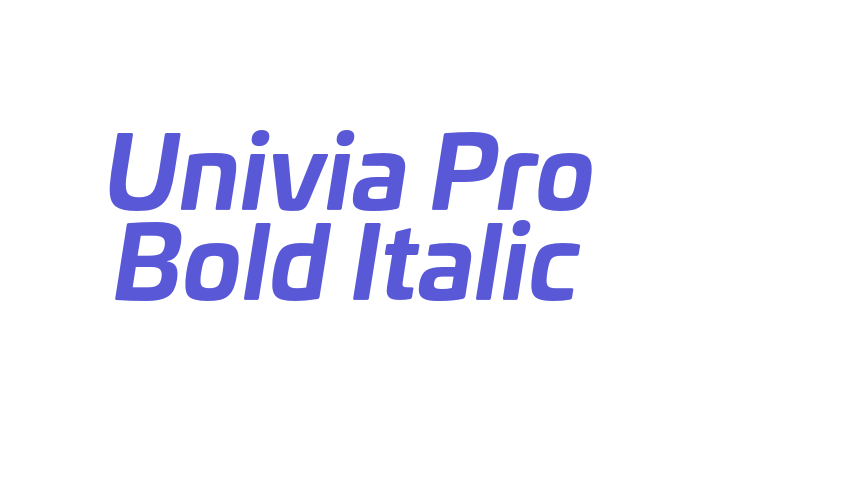 Univia Pro Bold Italic Font Download