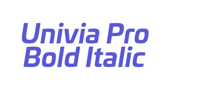 Univia Pro Bold Italic Font Download