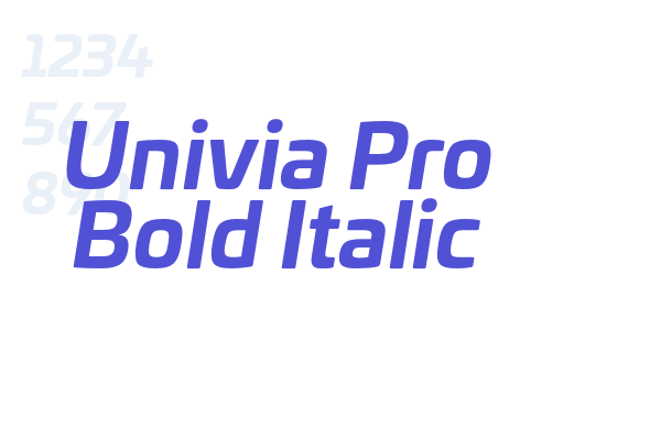 Univia Pro Bold Italic