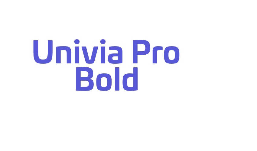 Univia Pro Bold Font Download