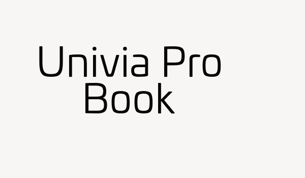 Univia Pro Book Font