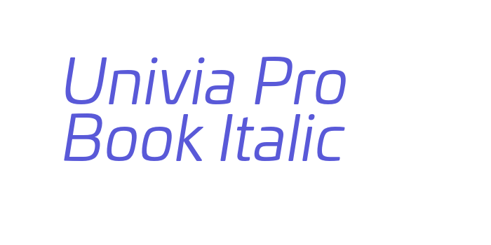 Univia Pro Book Italic Font Download