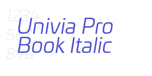 Univia Pro Book Italic