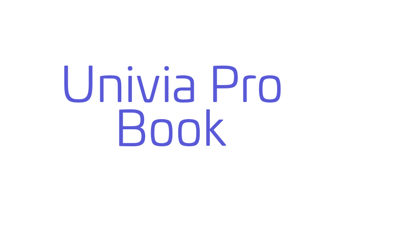 Univia Pro Book Font Download