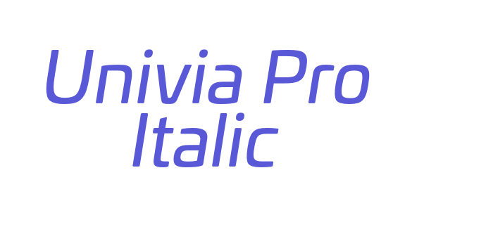 Univia Pro Italic Font