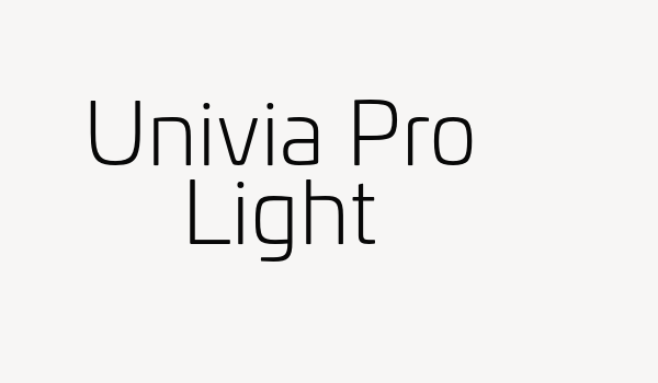 Univia Pro Light Font