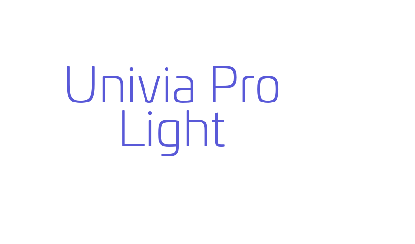 Univia Pro Light Font Download