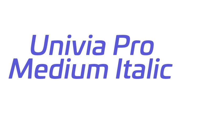 Univia Pro Medium Italic Font Download