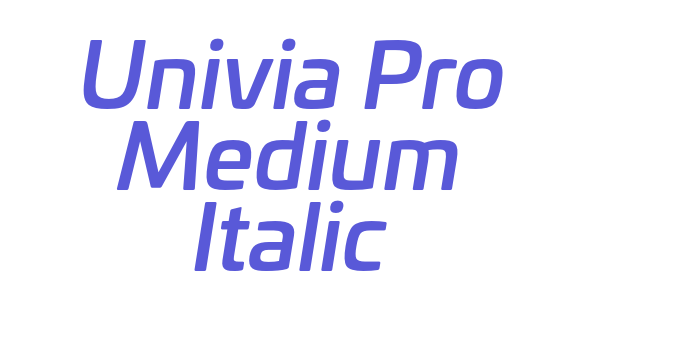 Univia Pro Medium Italic Font Download