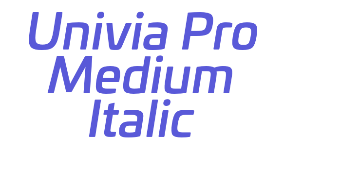 Univia Pro Medium Italic Font