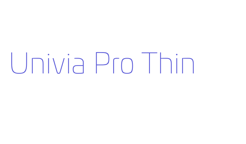 Univia Pro Thin Font Download