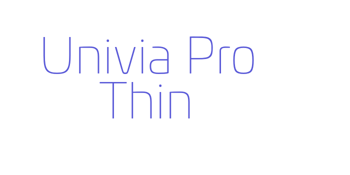 Univia Pro Thin Font