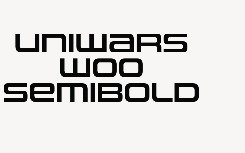 Uniwars W00 SemiBold Font