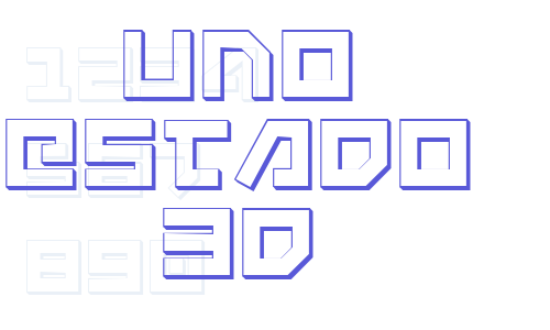 Uno Estado 3D Font Download