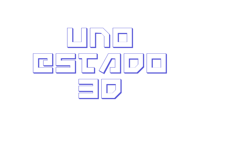 Uno Estado 3D Font Download