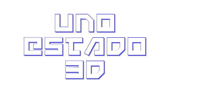 Uno Estado 3D Font Download