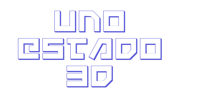 Uno Estado 3D Font