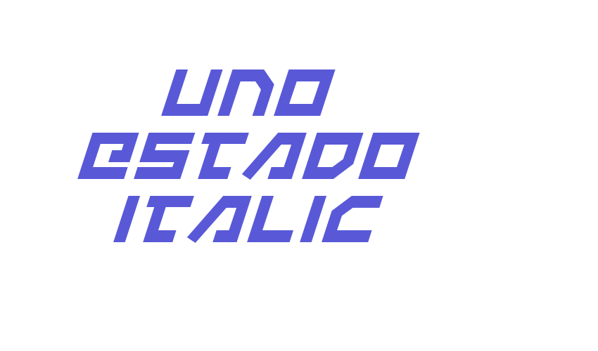 Uno Estado Italic Font Download