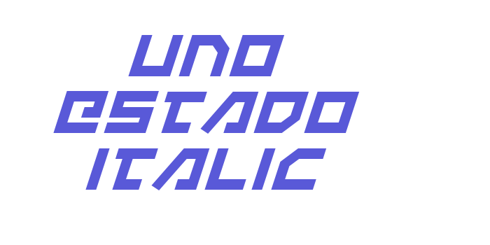 Uno Estado Italic Font Download