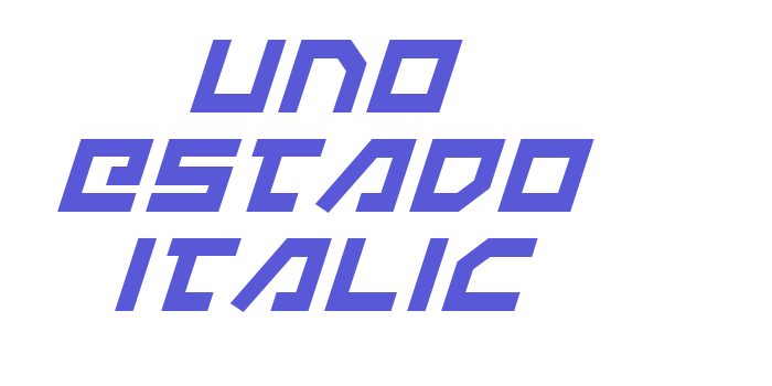 Uno Estado Italic Font