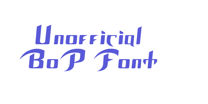 Unofficial BoP Font Font Download