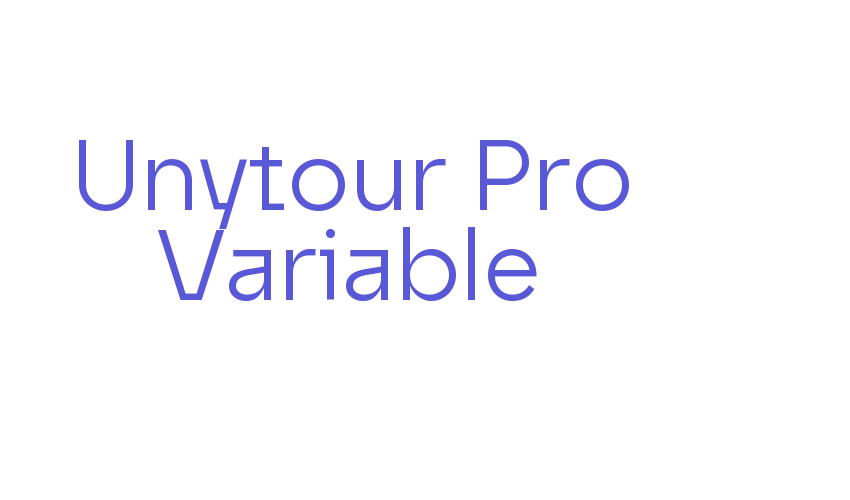 Unytour Pro Variable Font Download