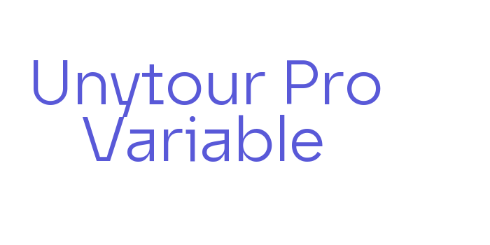 Unytour Pro Variable Font Download