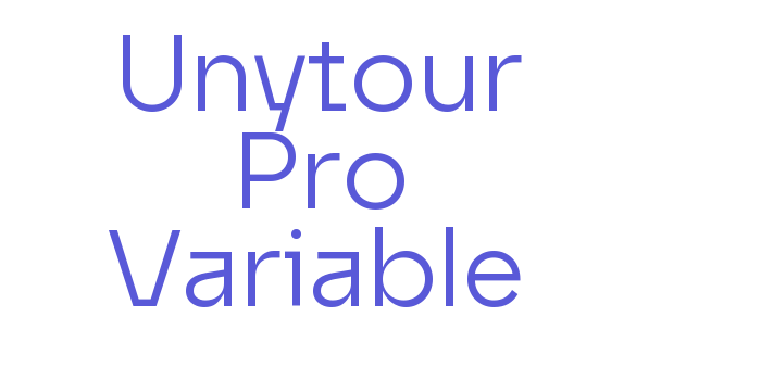 Unytour Pro Variable Font