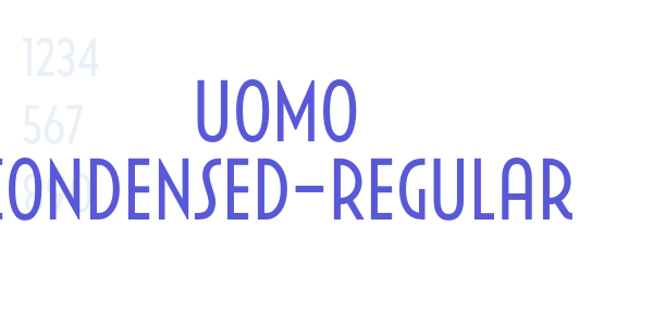 Uomo Condensed-Regular font free