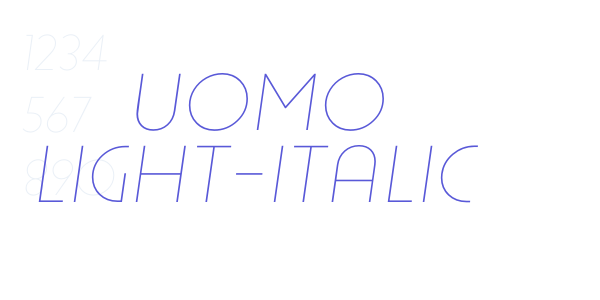 Uomo Light-Italic font free