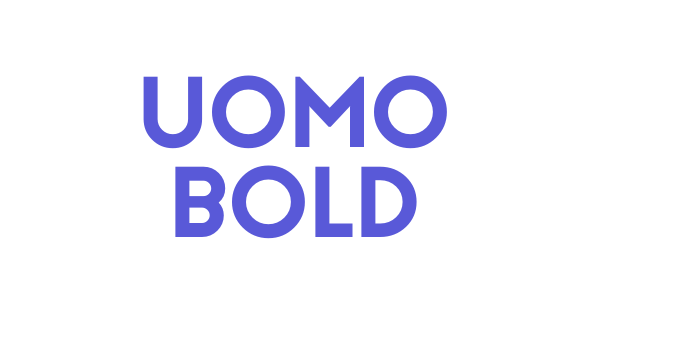 Uomo Bold Font